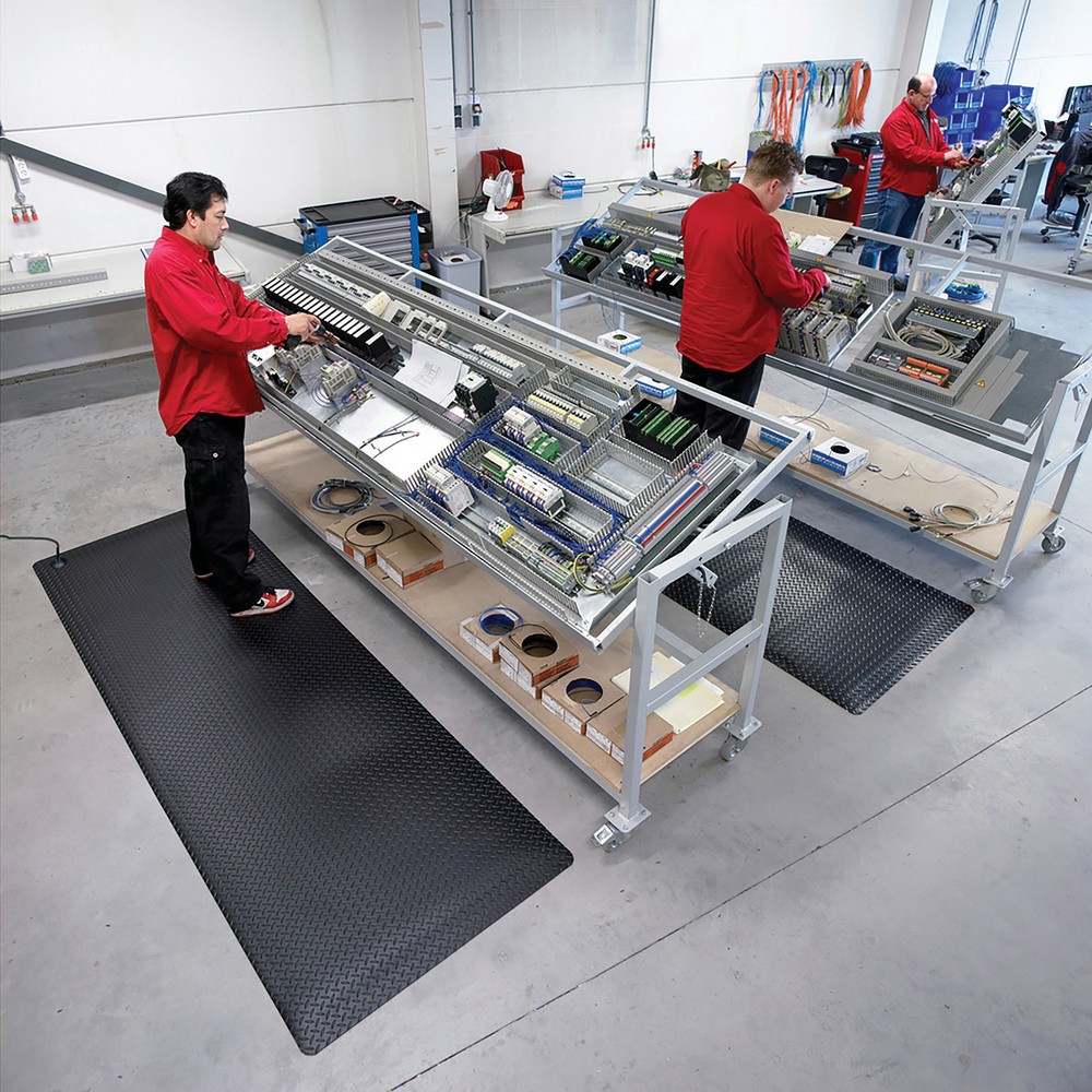 Číslo obrázku produktu 5: Protiúnavová rohož NoTrax Diamond Stat™, ŠxH bm x 910 mm, černá