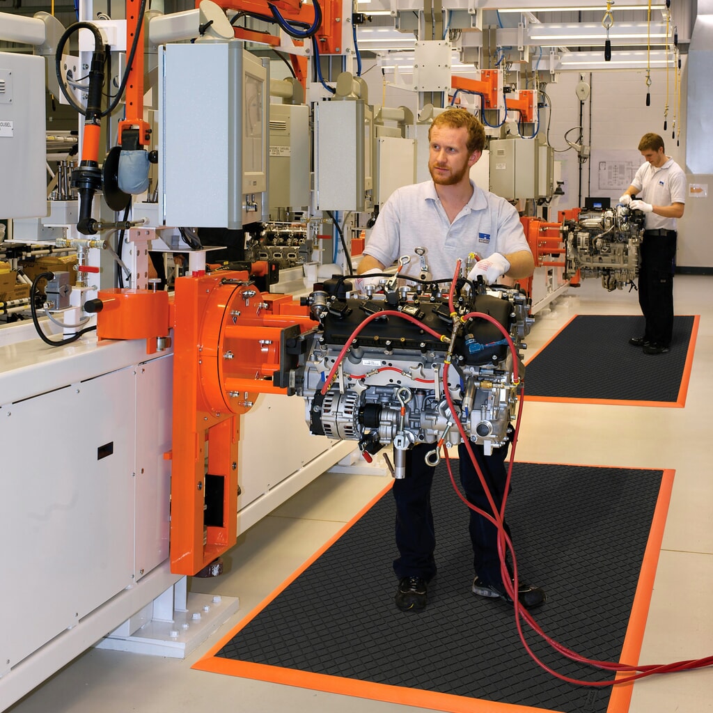 NoTrax protiúnavová rohož Safety Stance Solid™, ŠxD 660 x 1 020 mm, černo/oranžová Číslo obrázku produktu 6: NoTrax protiúnavová rohož Safety Stance Solid™, ŠxD 660 x 1 020 mm, černo/oranžová
