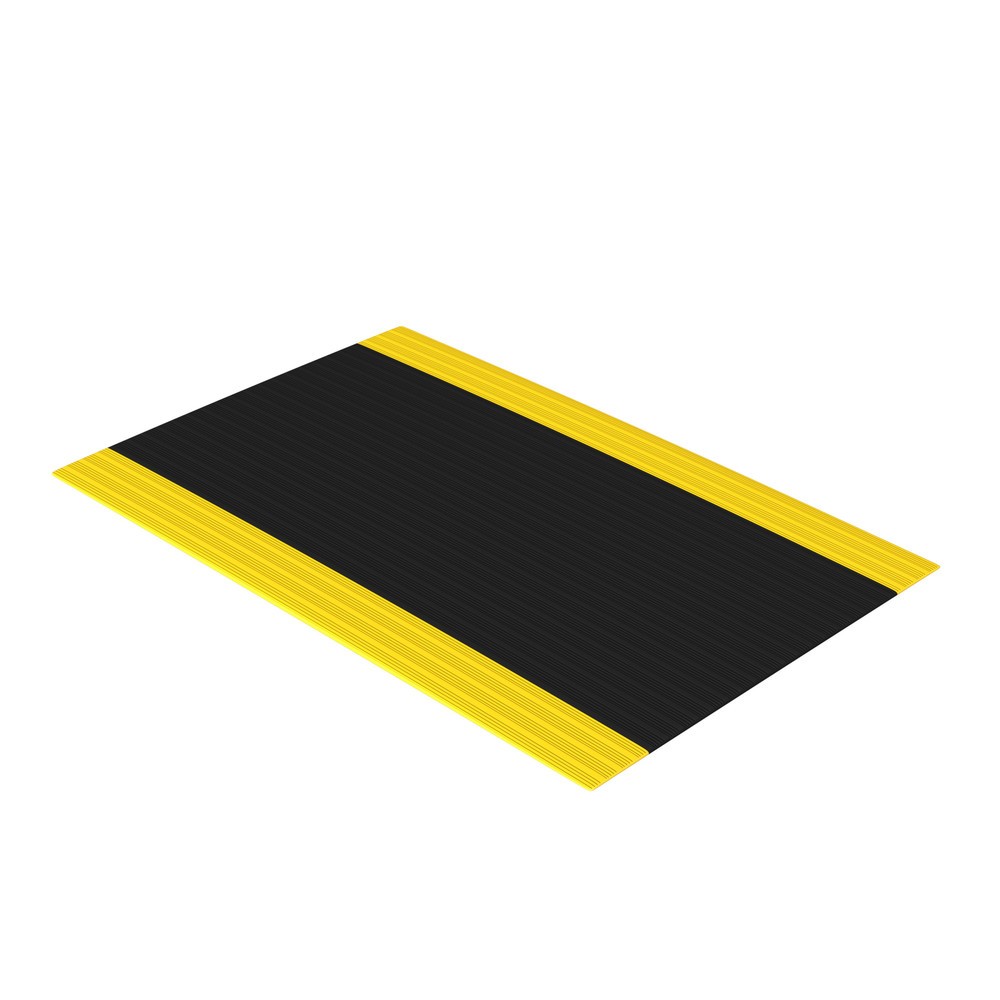 Číslo obrázku produktu 3: Protiúnavová rohož Premium z vinylové pěny, ŠxH 600 x 910 mm, černá/žlutá