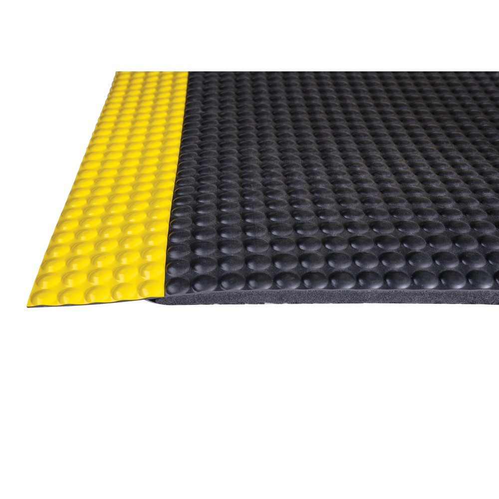 Číslo obrázku produktu 3: Protiúnavová rohož z PVC s mikroporézní vinylovou spodní stranou, ŠxH 600 x 910 mm, černá/žlutá