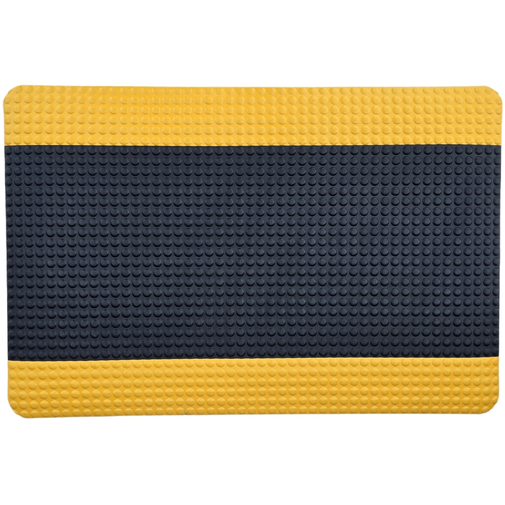Protiúnavová rohož Steinbock® ErgoSoft Strong, půlkulatý profil, 2vrstvá, ŠxD 600 x 1000 mm, černá/žlutá Číslo obrázku produktu 2: Protiúnavová rohož Steinbock® ErgoSoft Strong, půlkulatý profil, 2vrstvá, ŠxD 600 x 1000 mm, černá/žlutá
