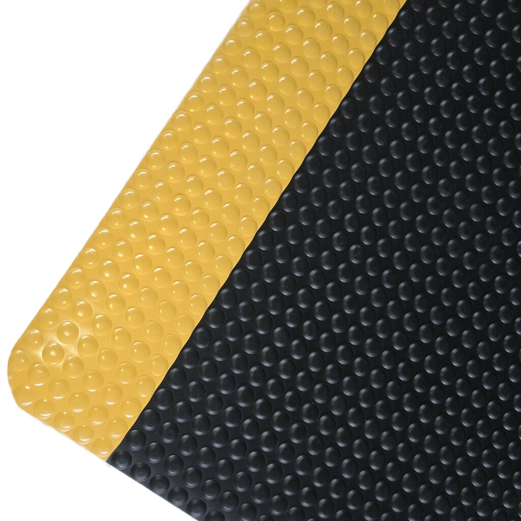 Protiúnavová rohož Steinbock® ErgoSoft Strong, půlkulatý profil, 2vrstvá, ŠxD 600 x 1000 mm, černá/žlutá Obrázek produktu: Protiúnavová rohož Steinbock® ErgoSoft Strong, půlkulatý profil, 2vrstvá, ŠxD 600 x 1000 mm, černá/žlutá