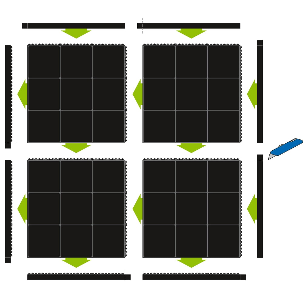 Číslo obrázku produktu 3: Protiúnavová rohož Yoga Solid Basic, ŠxH 900 x 900 mm