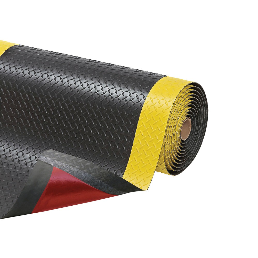 Číslo obrázku produktu 3: Protiúnavová rohož pro průmysl a řemeslnou výrobu, metráž x 910 mm, černá/žlutá