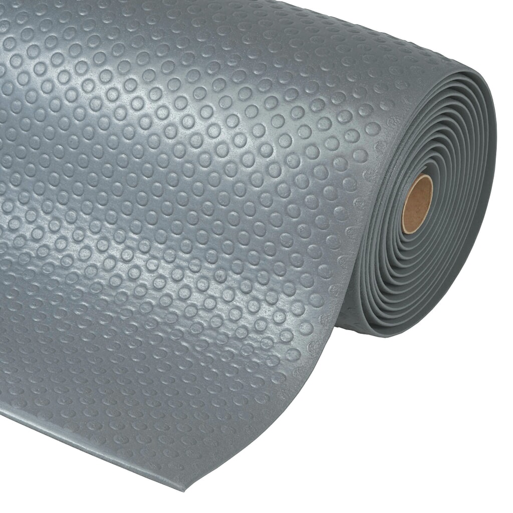 Protiúnavová rohož, PVC/vinylová pěna, nopky, metráž x 600 mm, šedá Obrázek produktu: Protiúnavová rohož, PVC/vinylová pěna, nopky, metráž x 600 mm, šedá