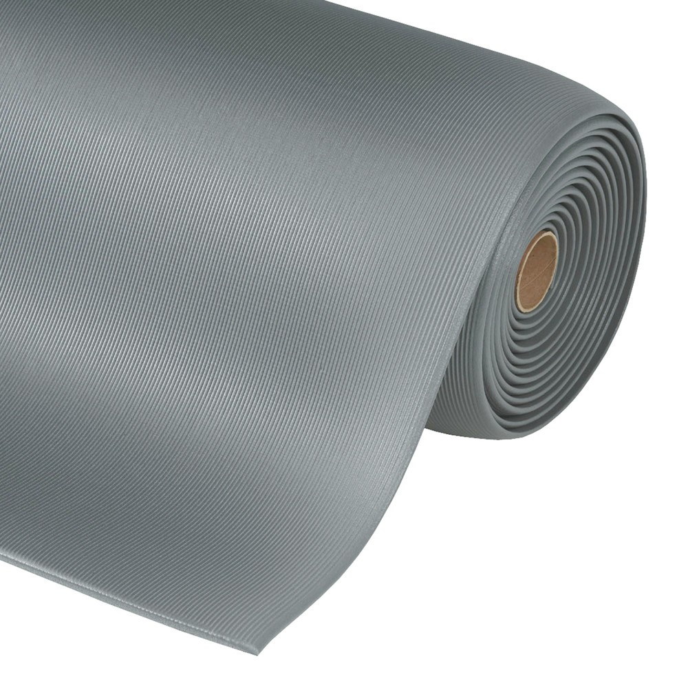 Číslo obrázku produktu 1: Protiúnavová rohož, PVC/vinylová pěna, drážkovaná, metráž x 600 mm, šedá