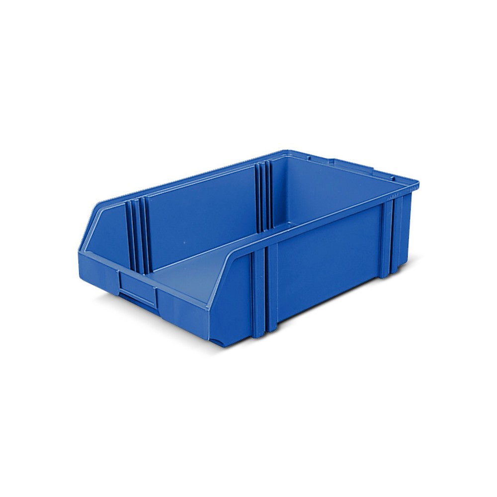 Obrázek produktu: Průhledné skladovací boxy z polystyrenu, VxŠxH 145 x 300 x 500 mm, modrá