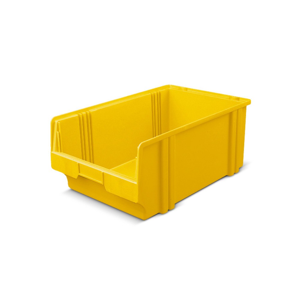 Obrázek produktu: Průhledné skladovací boxy z polystyrenu, VxŠxH 200 x 300 x 500 mm, žlutá