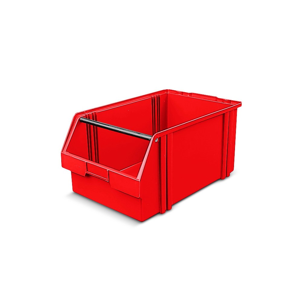 Obrázek produktu: Průhledné skladovací boxy z polystyrenu, VxŠxH 230 x 300 x 500 mm, červená