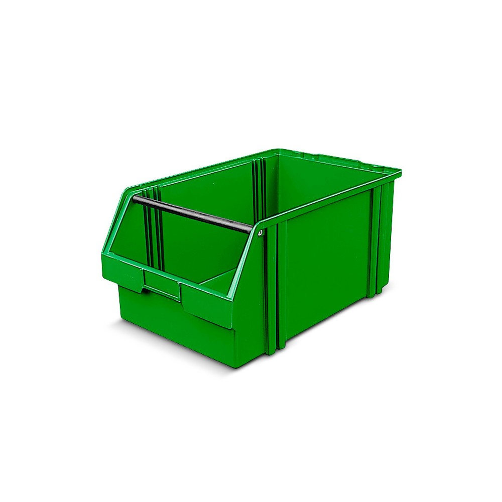 Obrázek produktu: Průhledné skladovací boxy z polystyrenu, VxŠxH 230 x 300 x 500 mm, zelená