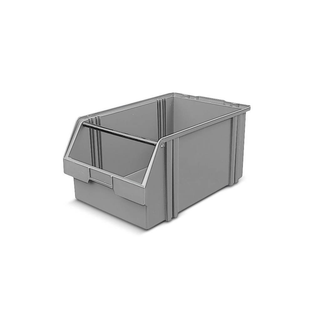 Obrázek produktu: Průhledné skladovací boxy z polystyrenu, VxŠxH 230 x 300 x 500 mm, šedá