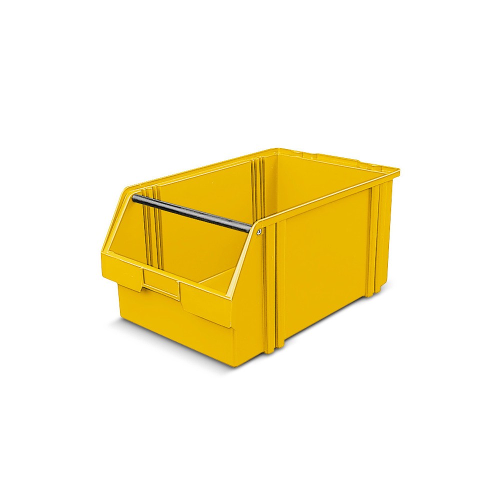 Obrázek produktu: Průhledné skladovací boxy z polystyrenu, VxŠxH 230 x 300 x 500 mm, žlutá