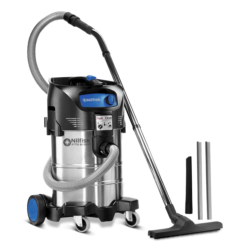 Průmyslový vysavač Nilfisk® ATTIX 40-01 PC Inox, mokré + suché vysávání, 1500 W Obrázek produktu: Průmyslový vysavač Nilfisk® ATTIX 40-01 PC Inox, mokré + suché vysávání, 1500 W