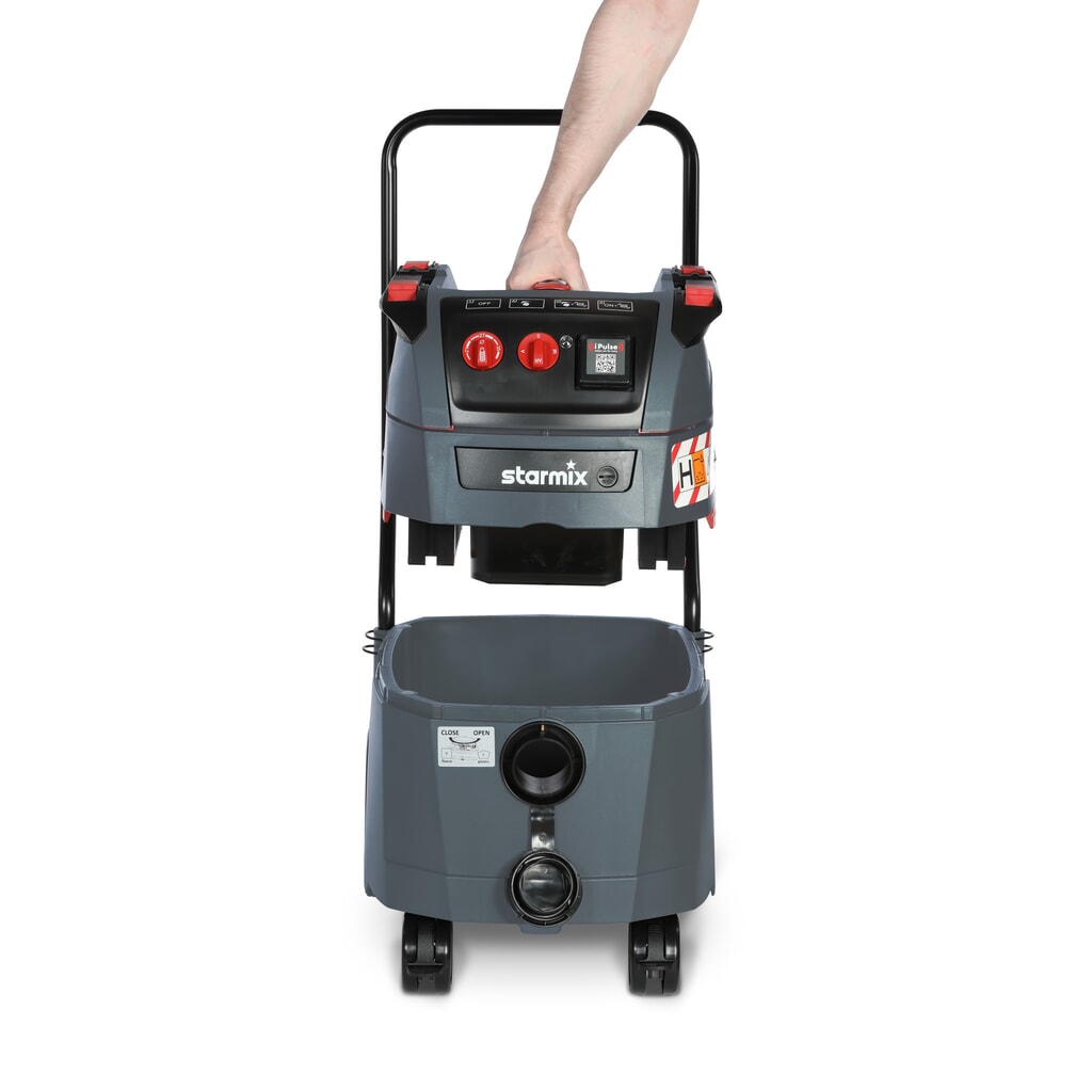 Průmyslový vysavač starmix iPulse, kategorie prachu H, sklopný podvozek, 1600 W, 35 l Číslo obrázku produktu 3: Průmyslový vysavač starmix iPulse, kategorie prachu H, sklopný podvozek, 1600 W, 35 l