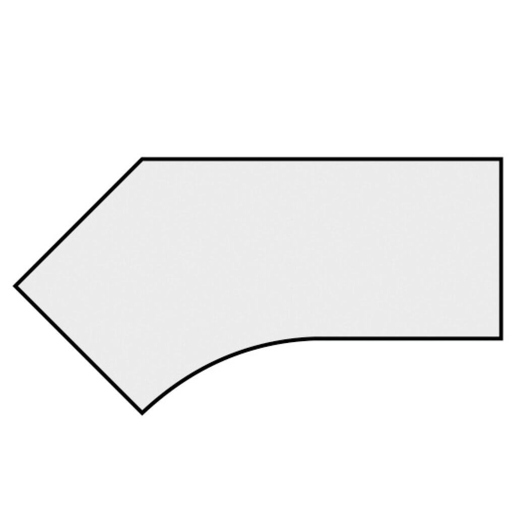Číslo obrázku produktu 4: Kancelářský psací stůl Geramöbel Profi, tvarovaná deska stolu 135° pravá, rám s nohou C, ŠxH 2166 x 1130 mm, buk