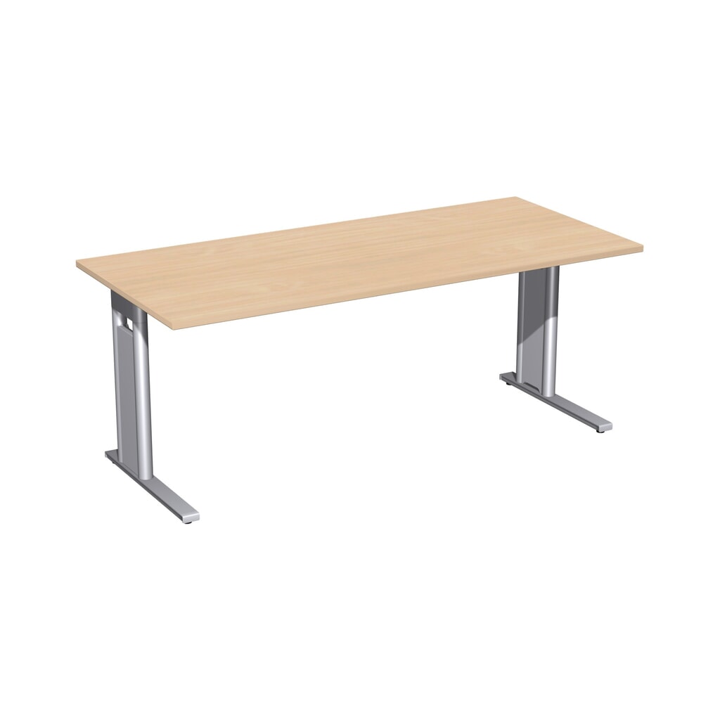 Číslo obrázku produktu 1: Kancelářský stůl Geramöbel Profi, rám s nohou C, ŠxH 1 800 x 800 mm, buk