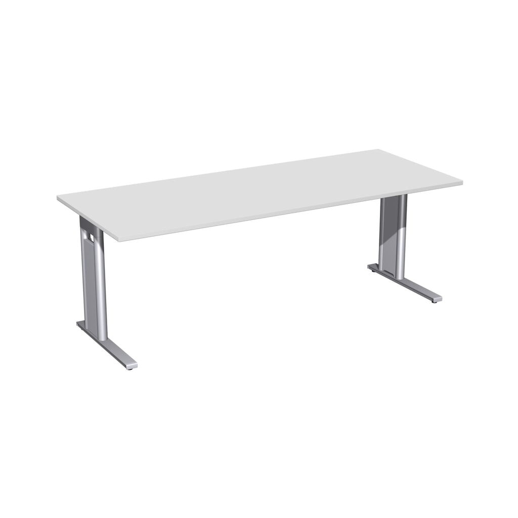 Obrázek produktu: Kancelářský stůl Geramöbel Profi, rám s nohou C, ŠxH 2 000 x 800 mm, Šeď světlá