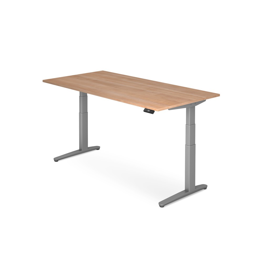 Číslo obrázku produktu 1: Psací stůl s tlačítkem Memory, noha C, nastavitelná výška, Š×H 1600 × 800 mm, ořešák