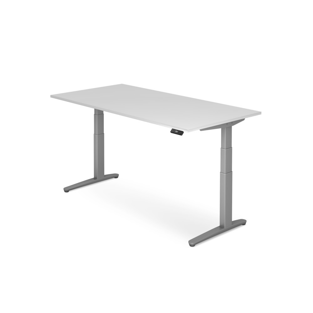 Číslo obrázku produktu 1: Psací stůl s tlačítkem Memory, noha C, nastavitelná výška, Š×H 1600 × 800 mm, bílá