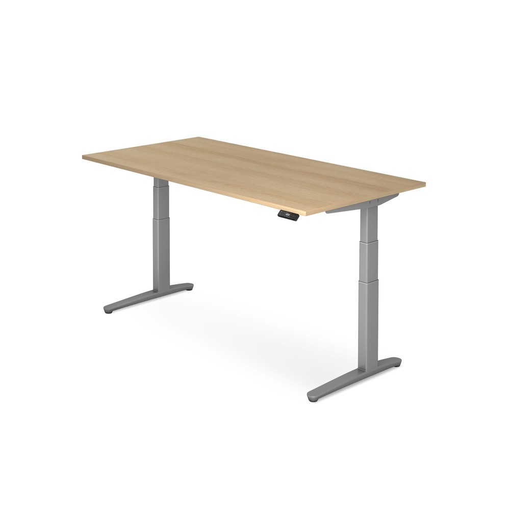Číslo obrázku produktu 1: Psací stůl s tlačítkem Memory, noha C, nastavitelná výška, Š×H 1600 × 800 mm, dub