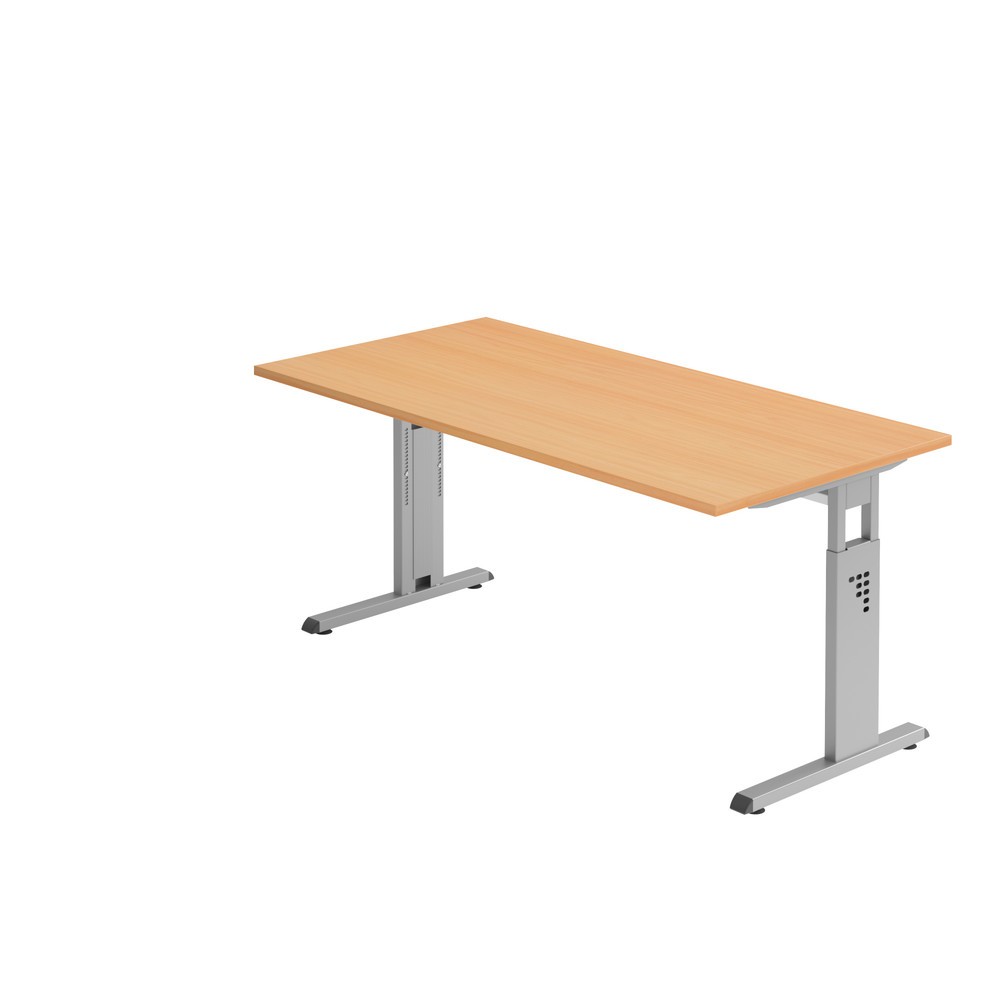 Číslo obrázku produktu 1: Psací stůl Solid, nastavitelná výška, ŠxH 1600 x 800 mm, buk