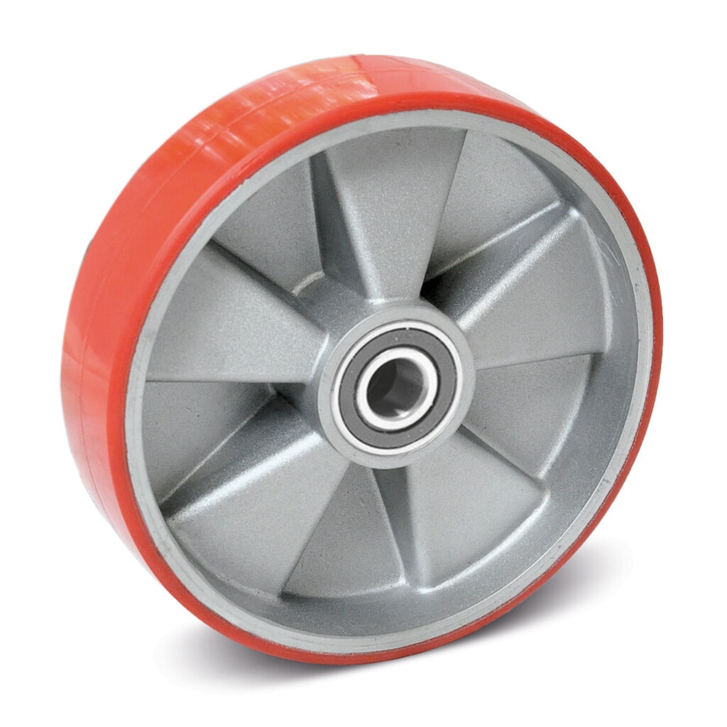 PU volant pro ruční paletový vozík Ameise® typ ACY20, HLTN, rok od '09, Ø 180 mm, červená Obrázek produktu: PU volant pro ruční paletový vozík Ameise® typ ACY20, HLTN, rok od '09, Ø 180 mm, červená