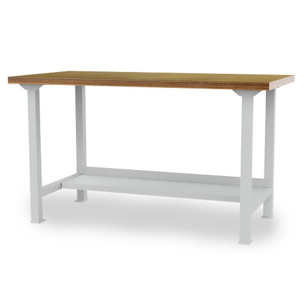 Řadový pracovní stůl Bedrunka+Hirth, VxŠxH 859 x 2000 x 750 mm, světle šedá, 1 ks odkládací police Obrázek produktu: Řadový pracovní stůl Bedrunka+Hirth, VxŠxH 859 x 2000 x 750 mm, světle šedá, 1 ks odkládací police