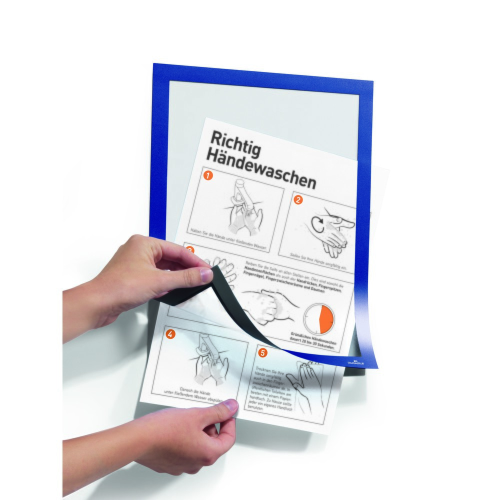 Číslo obrázku produktu 8: Rám k prezentaci informací DURABLE DURAFRAME®, samolepicí, DIN A4, tmavě modrý