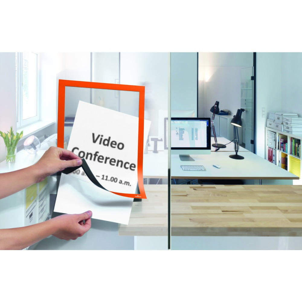 Číslo obrázku produktu 11: Rám k prezentaci informací DURABLE DURAFRAME®, samolepicí, DIN A4, oranžový