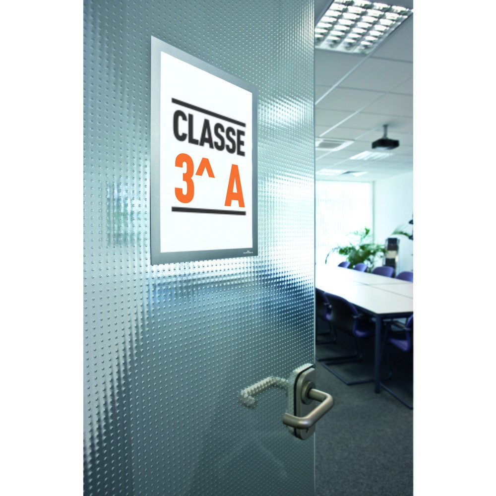 Číslo obrázku produktu 9: Rám k prezentaci informací DURABLE DURAFRAME®, samolepicí, DIN A4, stříbrná metalíza