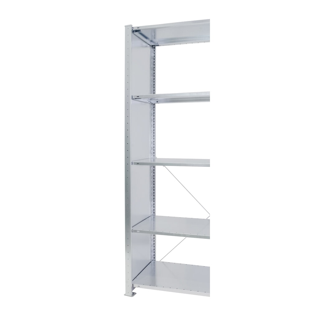 Masivní plechový rám s profily T MULTIplus pro policový regál SCHULTE, pozinkovaný, předem montovaný, VxH 2500 x 500 mm Číslo obrázku produktu 2: Masivní plechový rám s profily T MULTIplus pro policový regál SCHULTE, pozinkovaný, předem montovaný, VxH 2500 x 500 mm