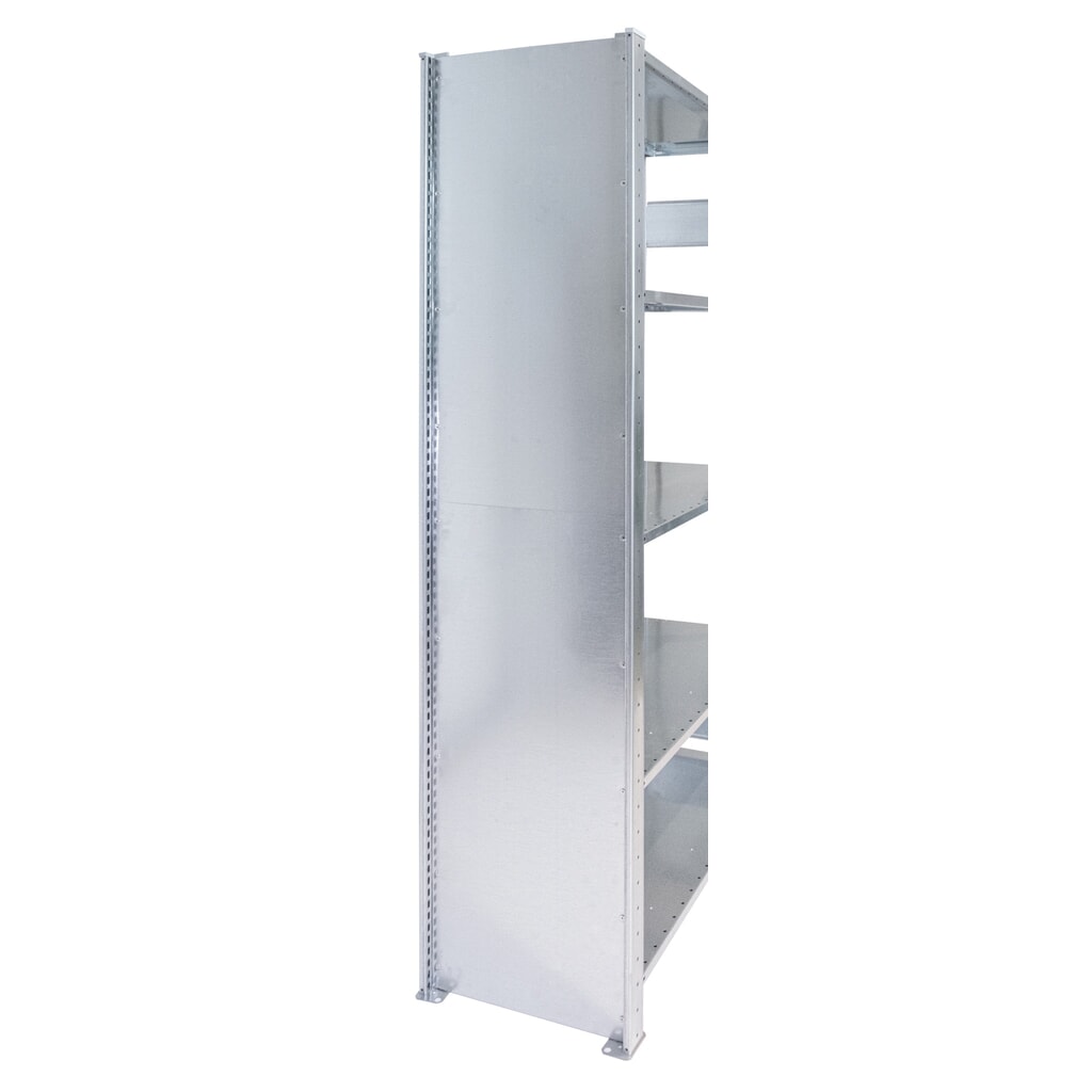 Masivní plechový rám s profily T MULTIplus pro policový regál SCHULTE, pozinkovaný, předem montovaný, VxH 2500 x 500 mm Číslo obrázku produktu 3: Masivní plechový rám s profily T MULTIplus pro policový regál SCHULTE, pozinkovaný, předem montovaný, VxH 2500 x 500 mm