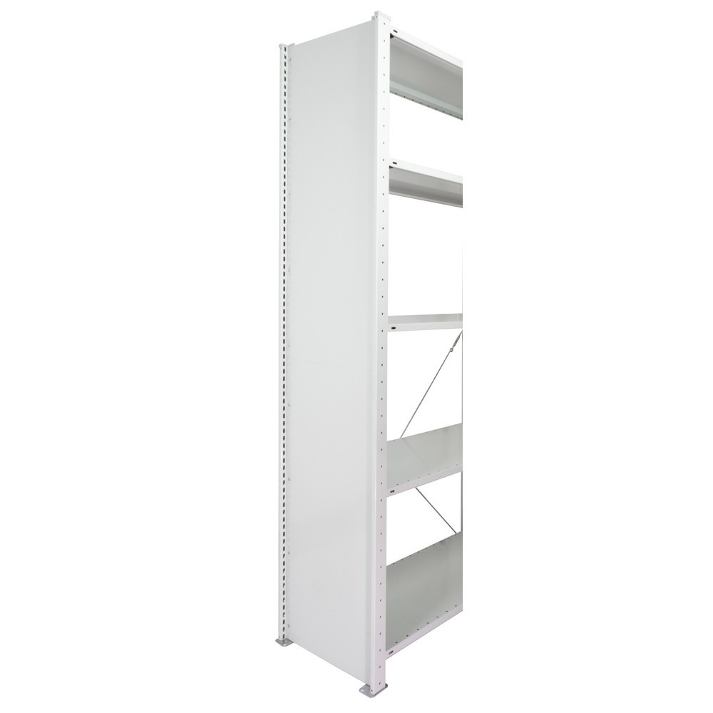 Číslo obrázku produktu 2: Masivní plechový rám s profily T MULTIplus pro policový regál SCHULTE, světle modrá, předem montovaný, VxH 2500 x 400 mm