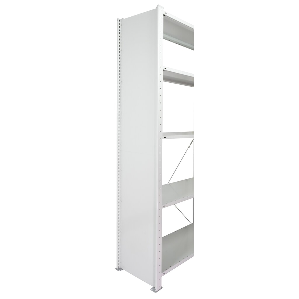 Masivní plechový rám s profily T MULTIplus pro policový regál SCHULTE, světle modrá, předem montovaný, VxH 2500 x 400 mm Číslo obrázku produktu 2: Masivní plechový rám s profily T MULTIplus pro policový regál SCHULTE, světle modrá, předem montovaný, VxH 2500 x 400 mm