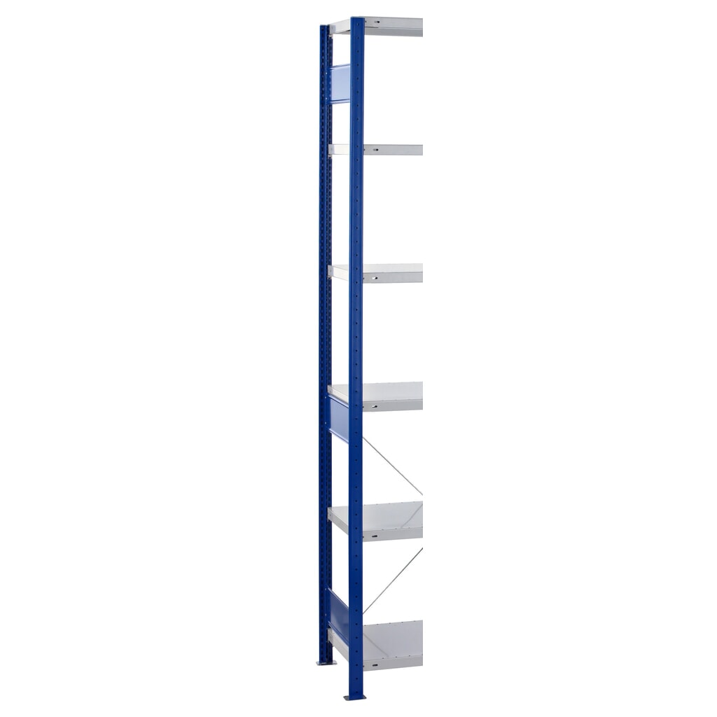 Rám s profily T MULTIplus pro policový regál SCHULTE, hořcová modrá, předem montovaný, 3 příčky k zajištění hloubky rámu, VxH 2500 x 400 mm Číslo obrázku produktu 2: Rám s profily T MULTIplus pro policový regál SCHULTE, hořcová modrá, předem montovaný, 3 příčky k zajištění hloubky rámu, VxH 2500 x 400 mm