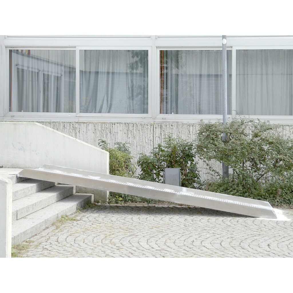 Rampa s opěrným nájezdem, nosnost 400 kg, ŠxD 800 x 1500 mm Číslo obrázku produktu 2: Rampa s opěrným nájezdem, nosnost 400 kg, ŠxD 800 x 1500 mm