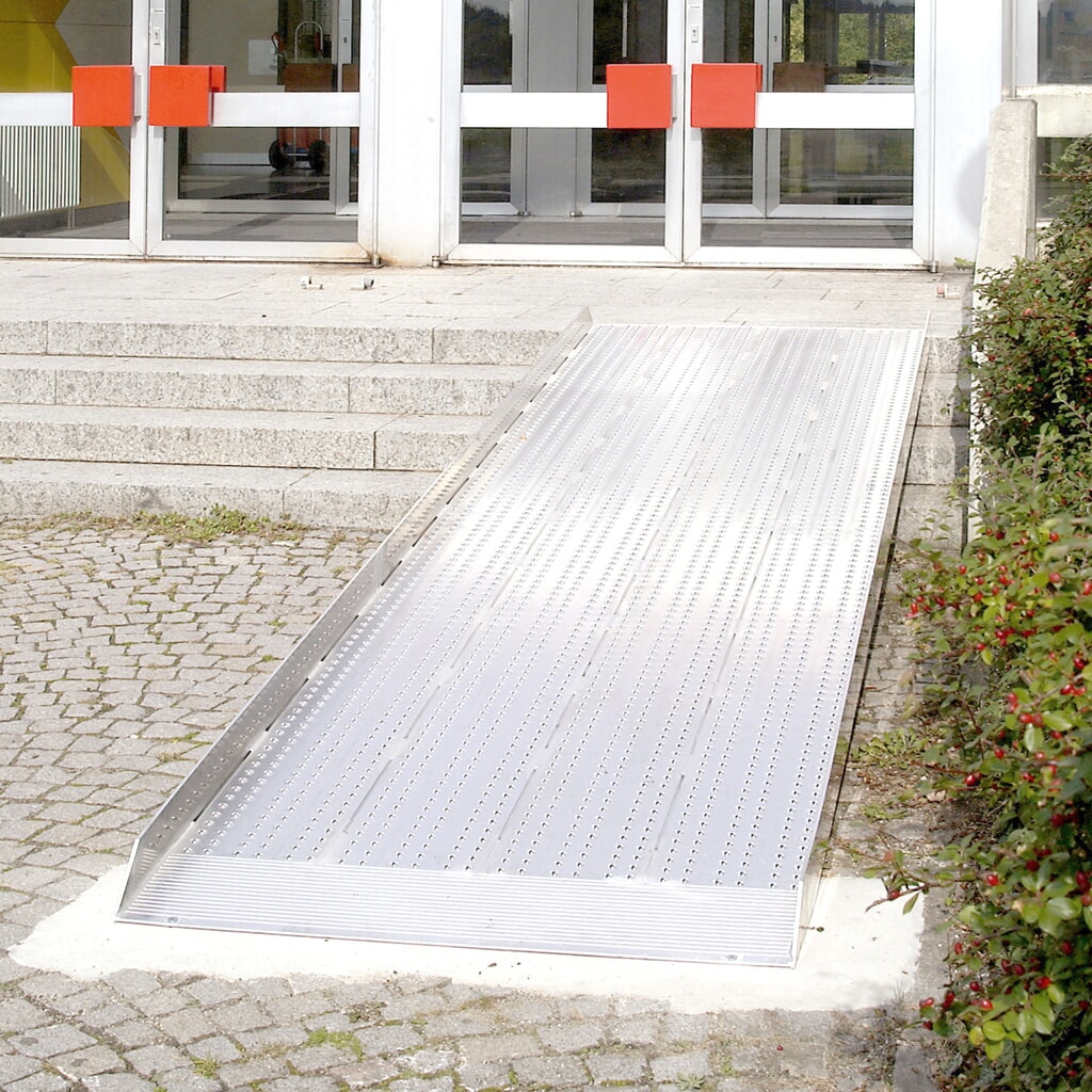 Rampa s opěrným nájezdem, nosnost 400 kg, ŠxD 800 x 1500 mm Číslo obrázku produktu 4: Rampa s opěrným nájezdem, nosnost 400 kg, ŠxD 800 x 1500 mm