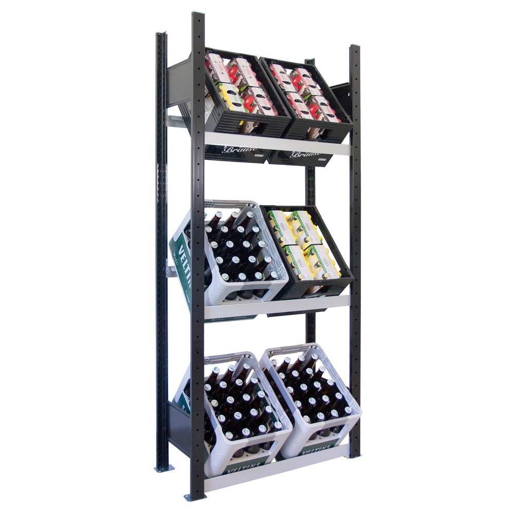 Číslo obrázku produktu 1: Regál na nápojové přepravky SCHULTE, VxŠ 1800 x 820 mm