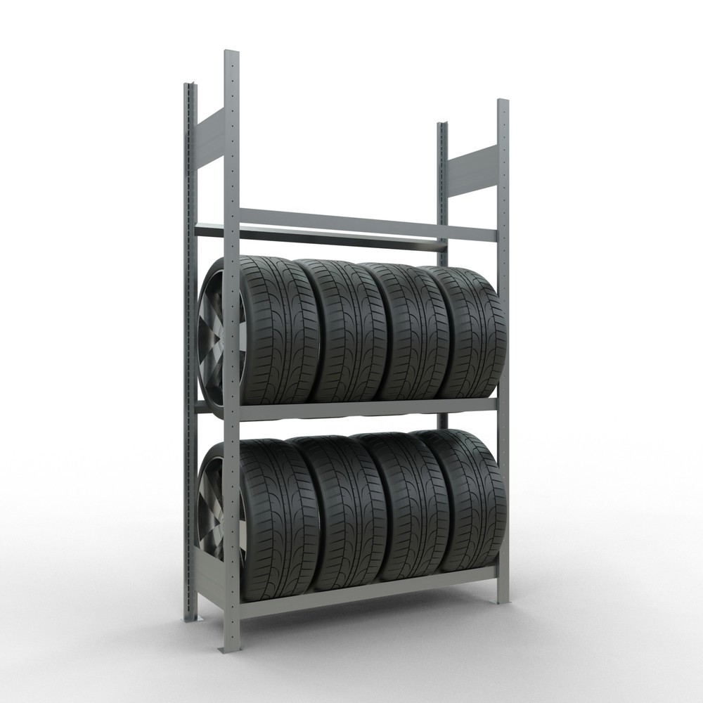Číslo obrázku produktu 2: Regál na pneumatiky SCHULTE, základní pole, VxŠxH 2000 x 1150 x 400 mm