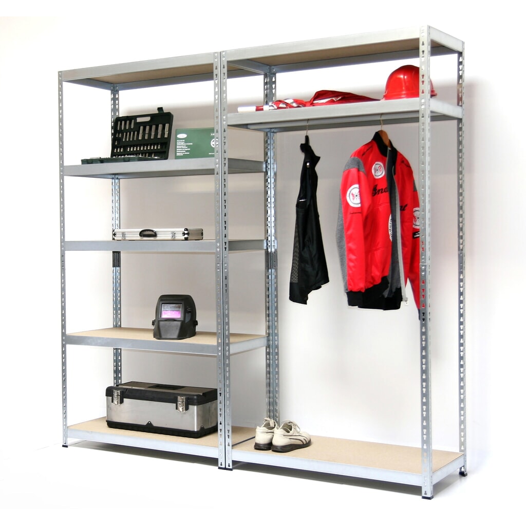 Regál na šaty, vך×h 1 800 × 1 800 × 460 mm, 8 polic Obrázek produktu: Regál na šaty, vך×h 1 800 × 1 800 × 460 mm, 8 polic