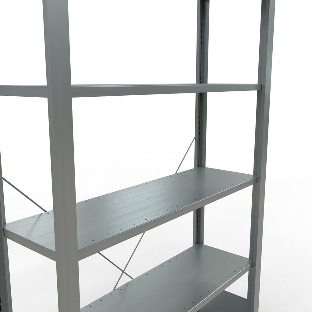 Číslo obrázku produktu 4: Regál na spisy SCHULTE základní pole, jednostranný, bez koncových dorazů, nosnost police 85 kg, VxŠxH 2000 x 1000 x 300 mm