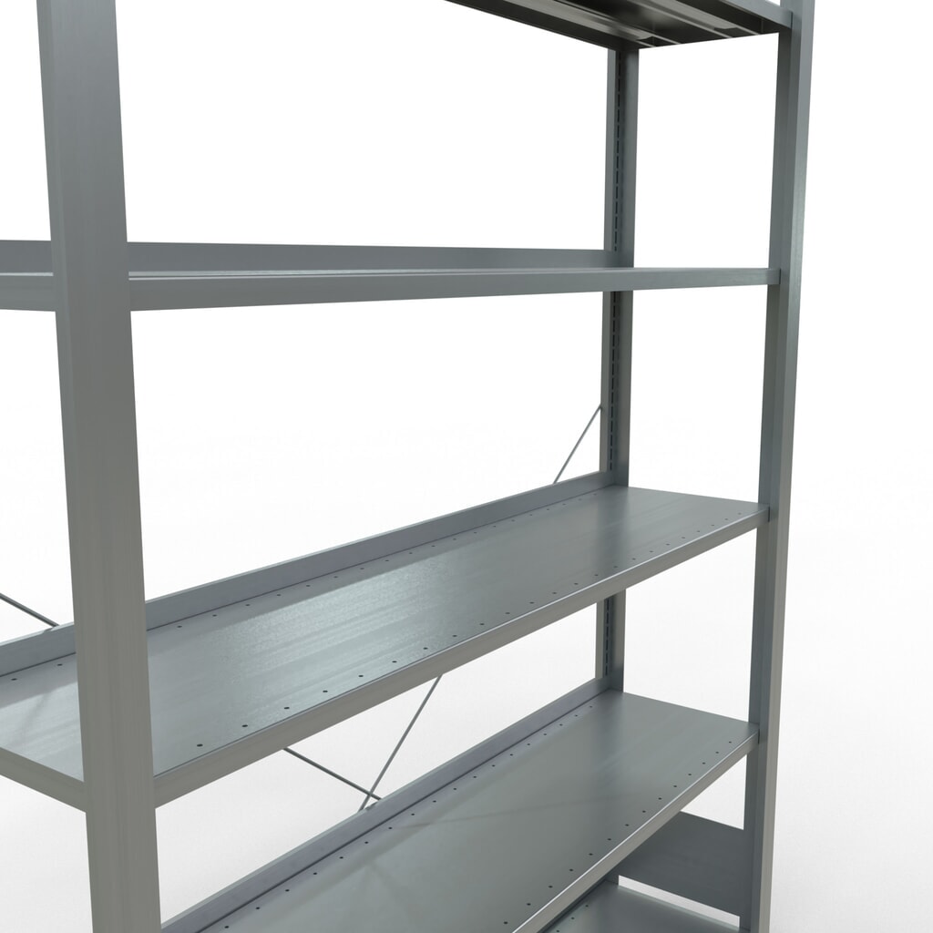 Regál na spisy SCHULTE základní pole, jednostranný, dorazy na konci, nosnost police 85 kg, VxŠxH 2000 x 1300 x 300 mm Číslo obrázku produktu 4: Regál na spisy SCHULTE základní pole, jednostranný, dorazy na konci, nosnost police 85 kg, VxŠxH 2000 x 1300 x 300 mm