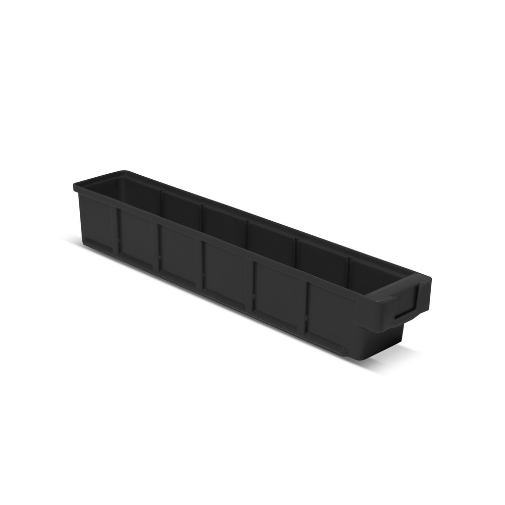 Číslo obrázku produktu 1: Regálové boxy bez průzoru, Š×H 93 × 500 mm, šedá