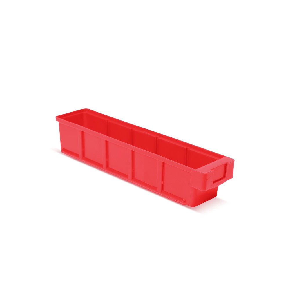 Číslo obrázku produktu 1: Regálové boxy bez průzoru, ŠxH 93 x 400 mm, červená