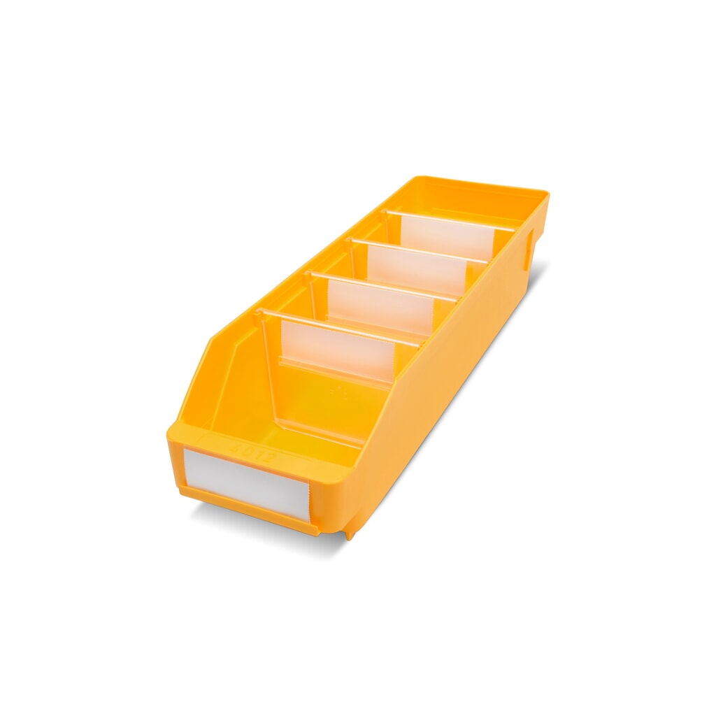 Obrázek produktu: Regálové boxy s průzorem, ŠxH 120 x 400 mm, žlutá