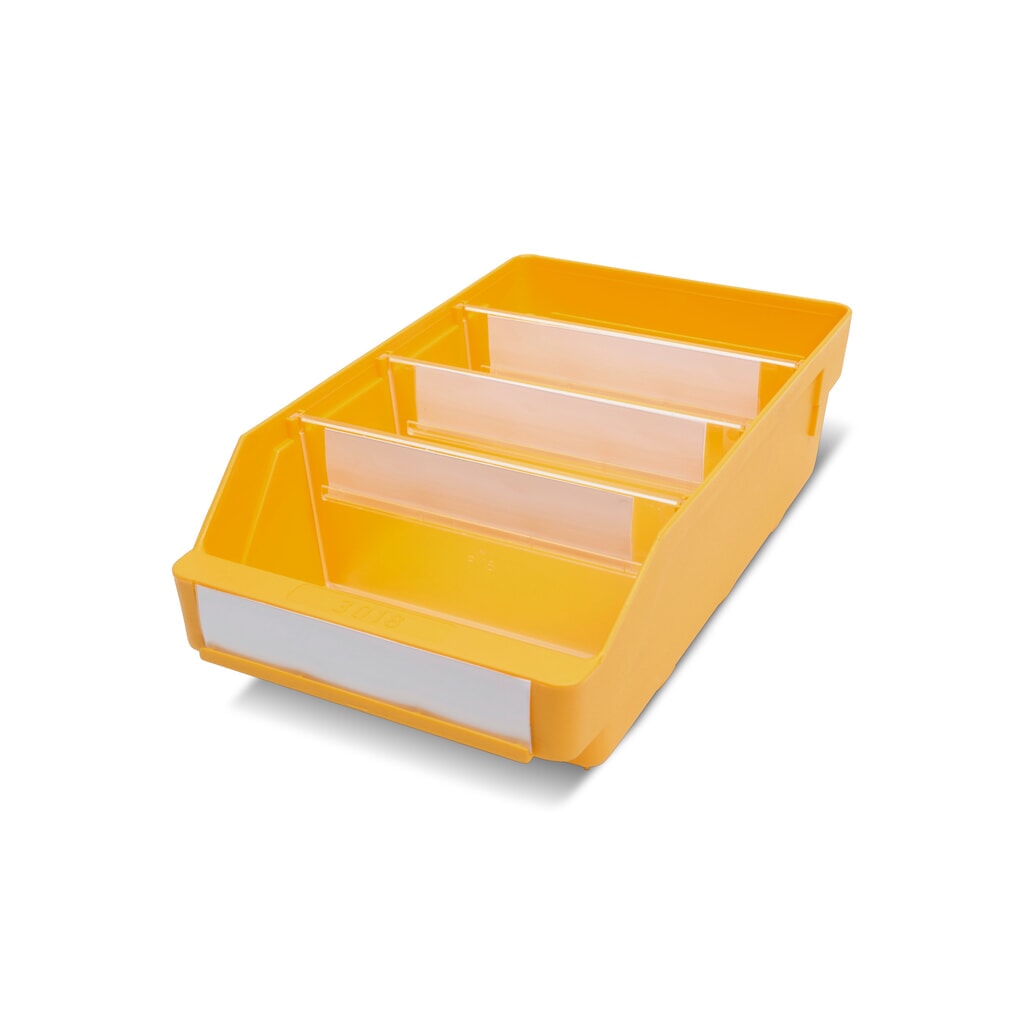 Obrázek produktu: Regálové boxy s průzorem, ŠxH 180 x 300 mm, žlutá