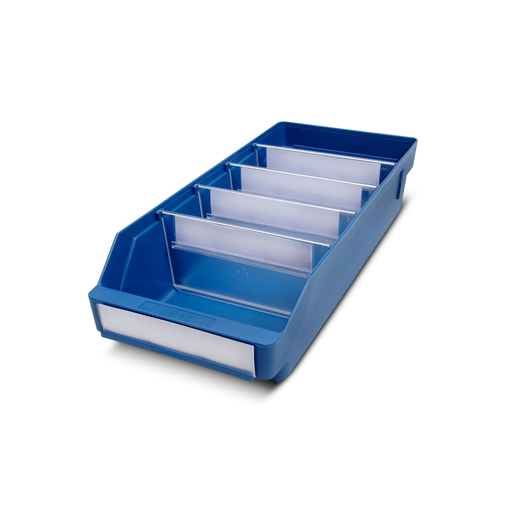 Obrázek produktu: Regálové boxy s průzorem, ŠxH 180 x 400 mm, modrá