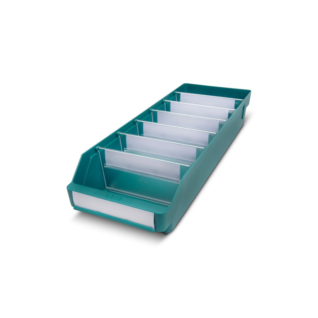 Obrázek produktu: Regálové boxy s průzorem, ŠxH 180 x 500 mm, zelená