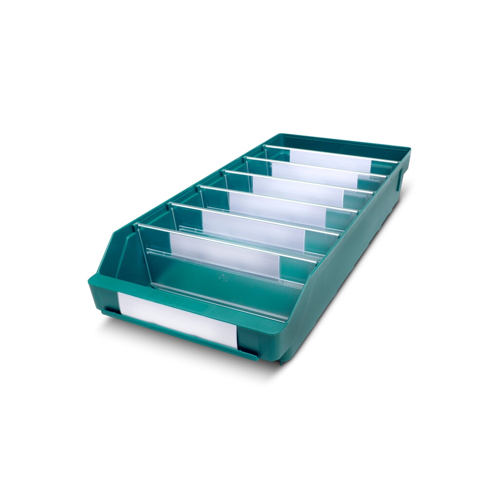 Regálové boxy s průzorem, ŠxH 240 x 500 mm, zelená Obrázek produktu: Regálové boxy s průzorem, ŠxH 240 x 500 mm, zelená