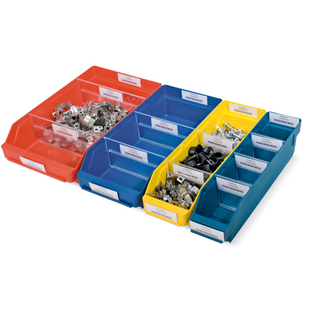 Číslo obrázku produktu 2: Regálové boxy s průzorem, ŠxH 120 x 400 mm, modrá